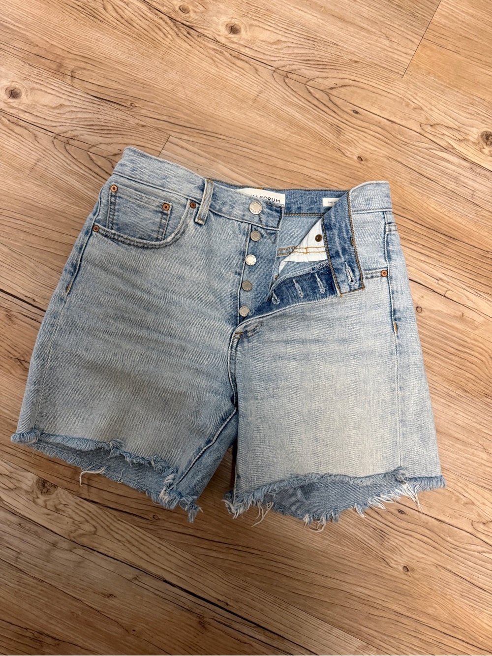 Aritzia Denim Forum the Yoko Hi-Rise Thigh shorts 26